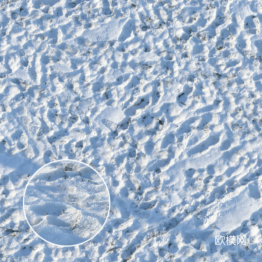 雪下草丛（材质）3d模型下载（渲染图5）