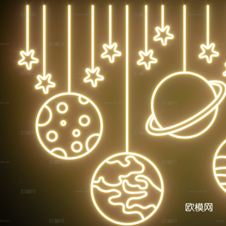 霓虹灯3233d模型