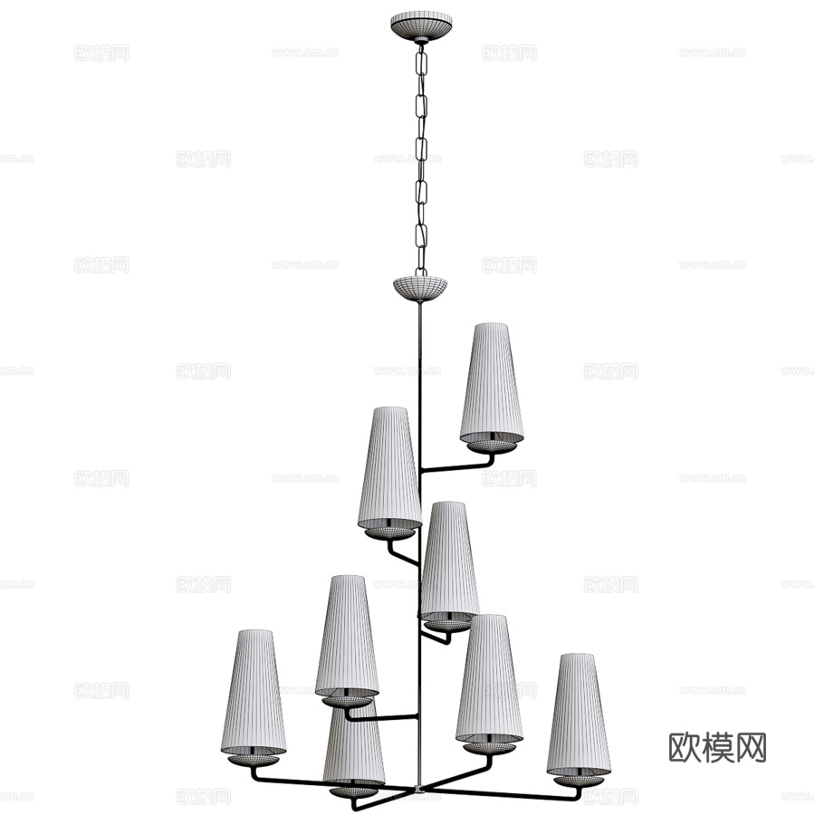 Fontaine垂直吊灯3d模型下载（渲染图5）