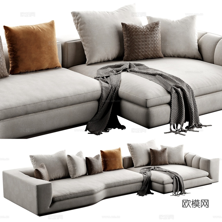 Minotti Riley沙发3d模型