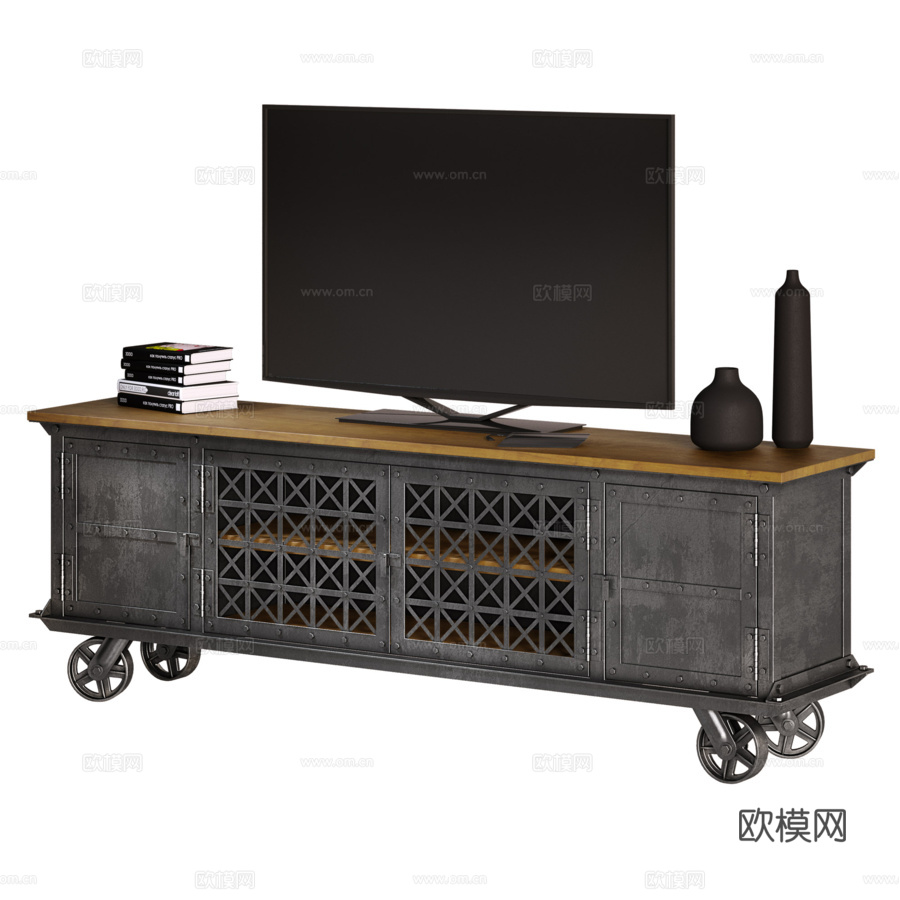 电视基座 全金属阿汉格尔斯克阁楼建造商3d模型下载（渲染图1）
