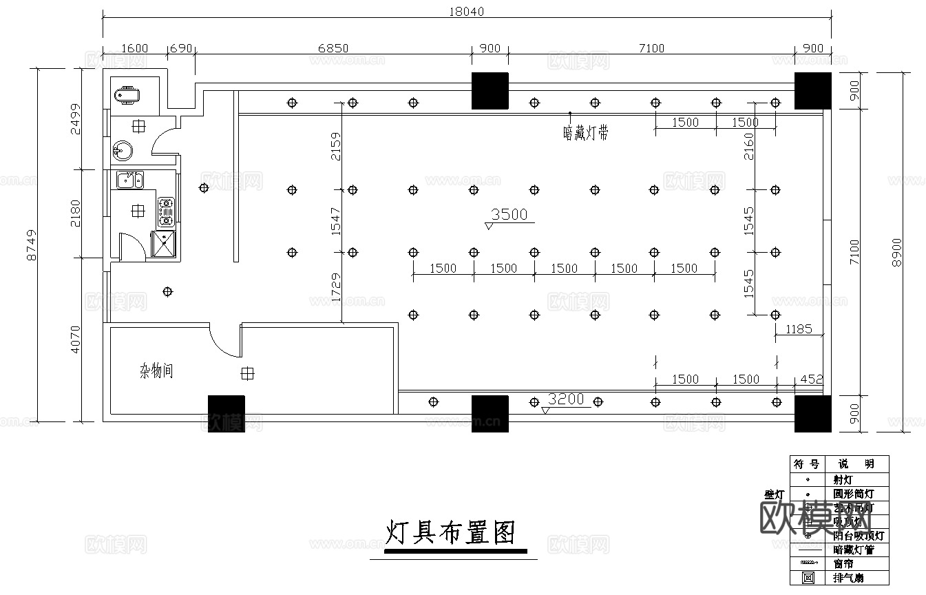 主题花店 最新全套施工图设计cad施工图
