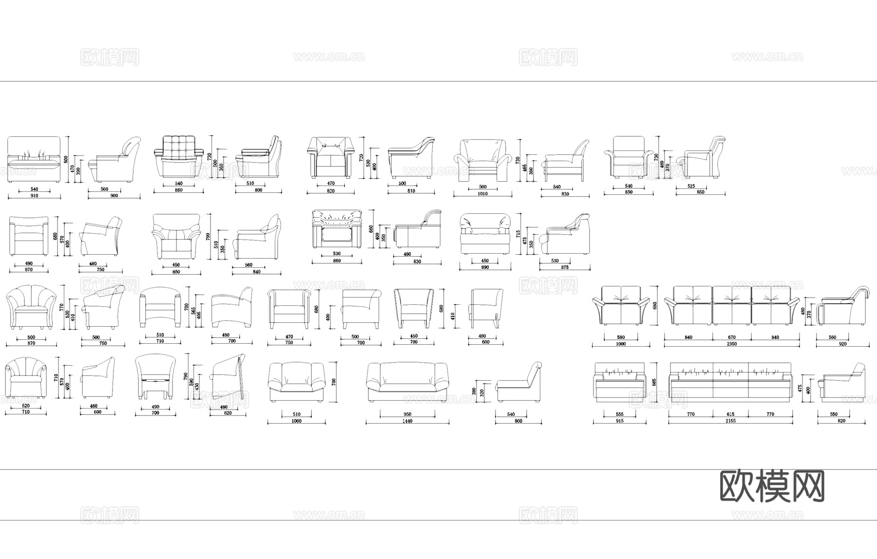 室内工装家装家具构件CAD图库cad施工图