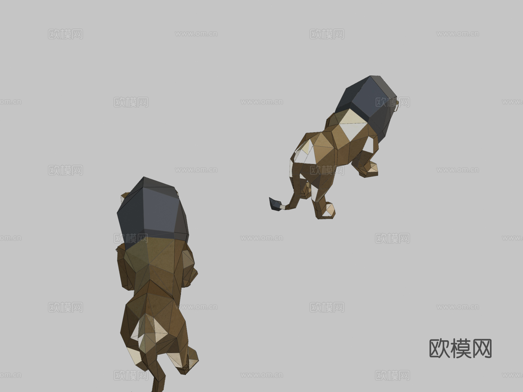 狮子3d模型下载（渲染图2）