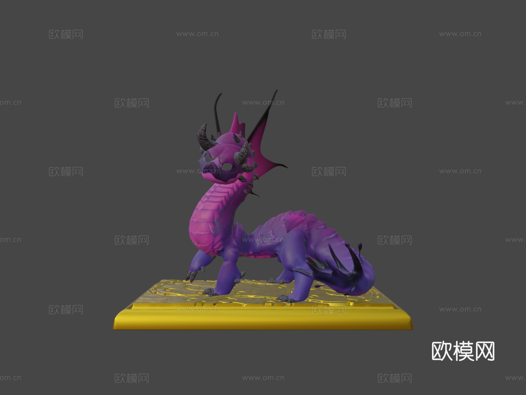 龙壁虎3d模型下载（渲染图5）