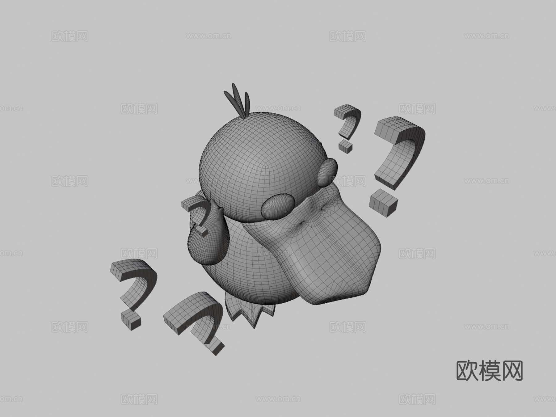 可达鸭3d模型下载（渲染图3）