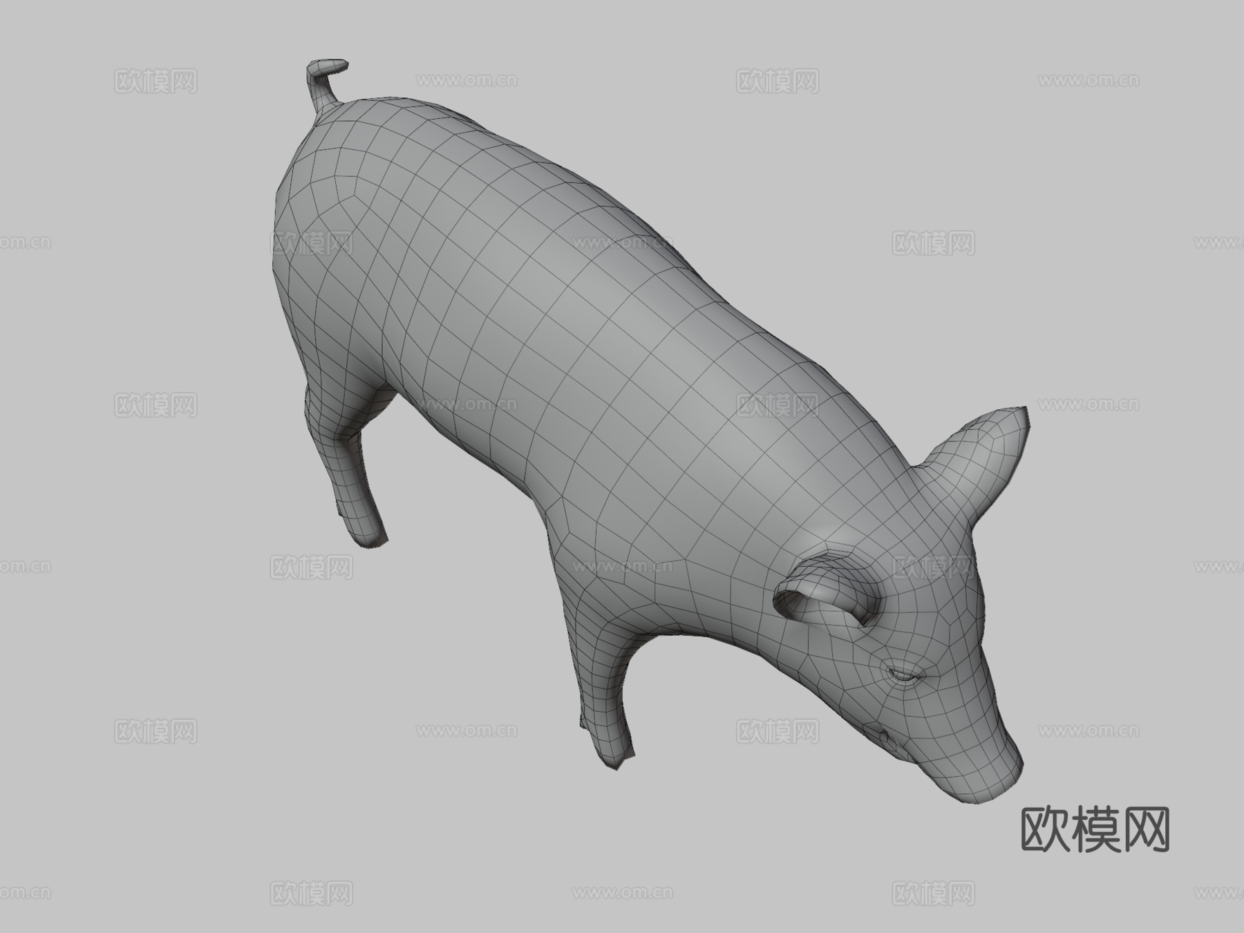 脏猪3d模型3d模型下载（渲染图3）