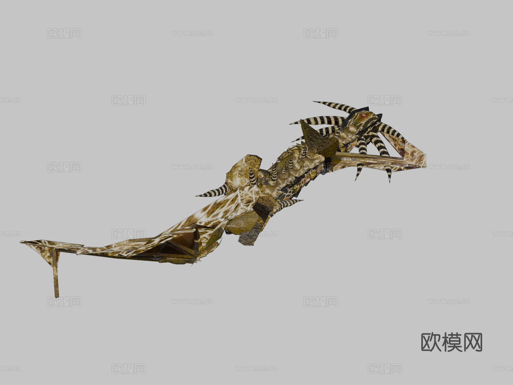 电龙3d模型下载（渲染图2）