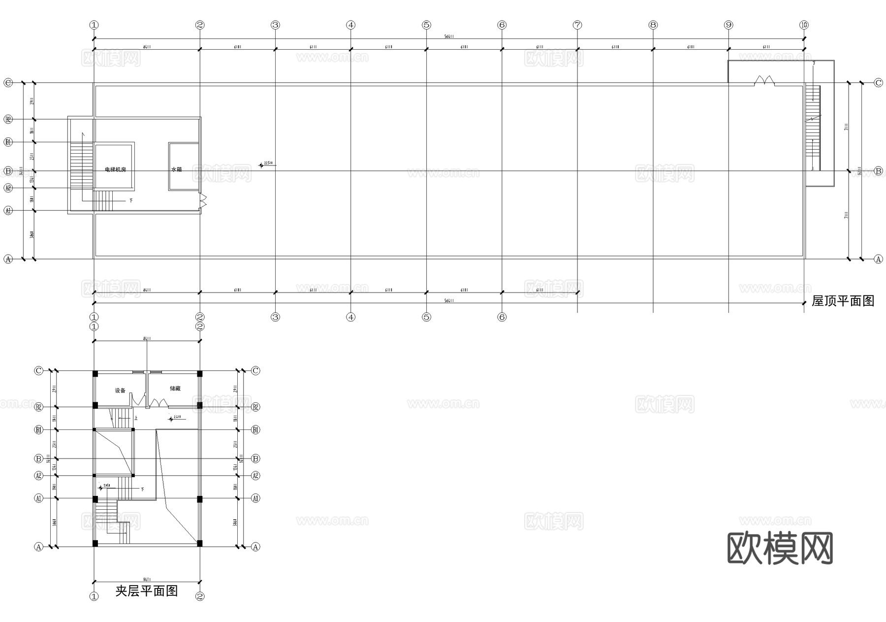 五层养老院敬老院疗养院 全护理单元户型图 建筑平立面图cad施工图