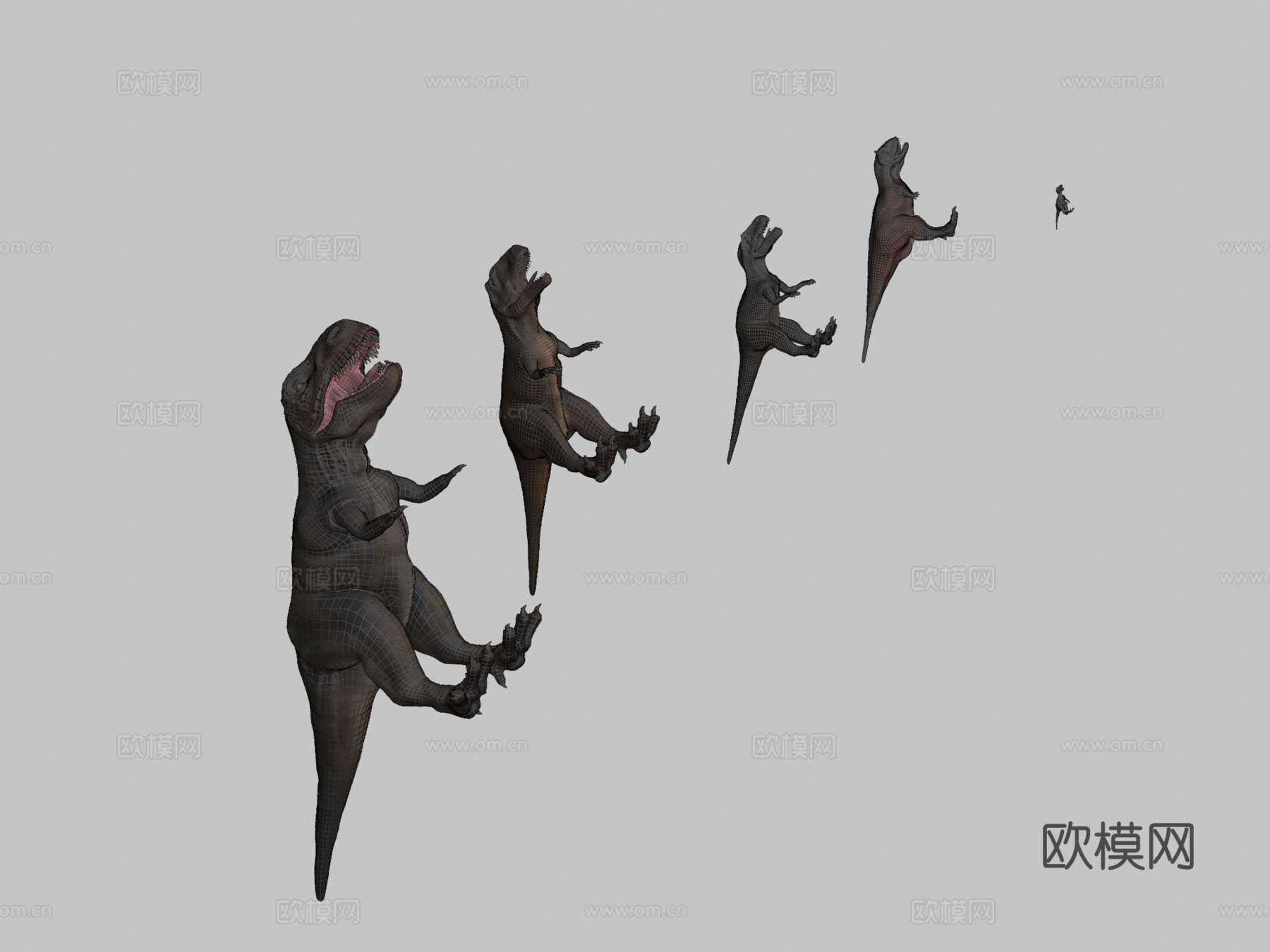 兽脚类恐龙包3d模型下载（渲染图2）