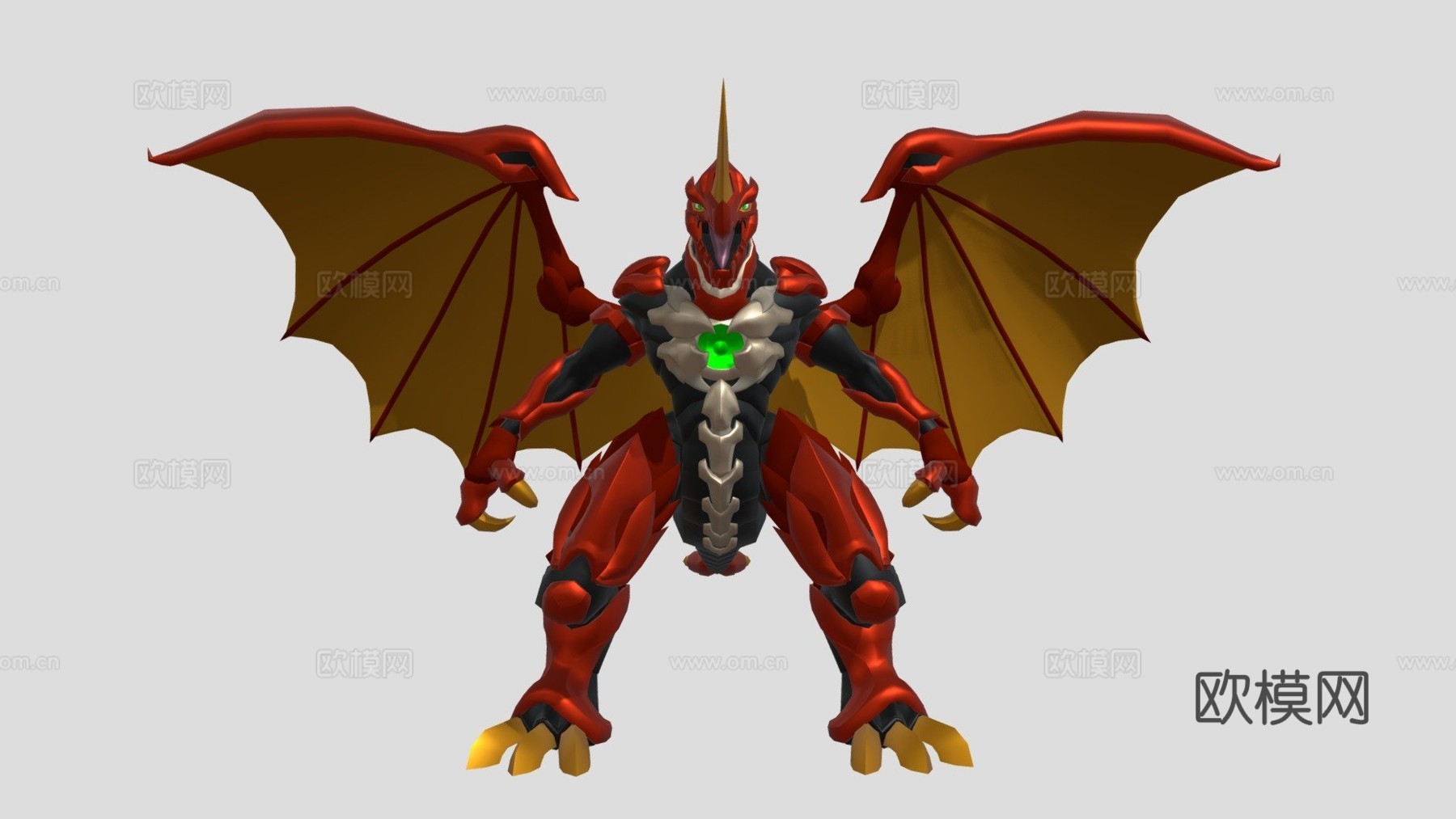 龙族机甲火神3d模型3d模型下载（渲染图1）