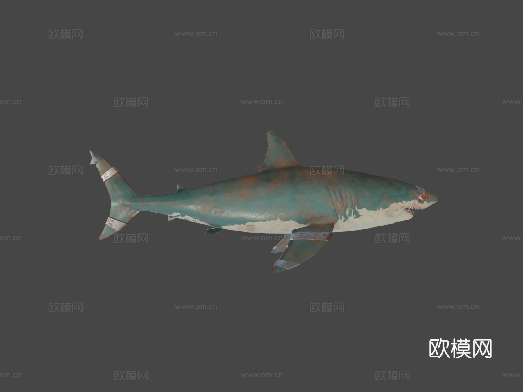火星鲨鱼3d模型下载（渲染图6）