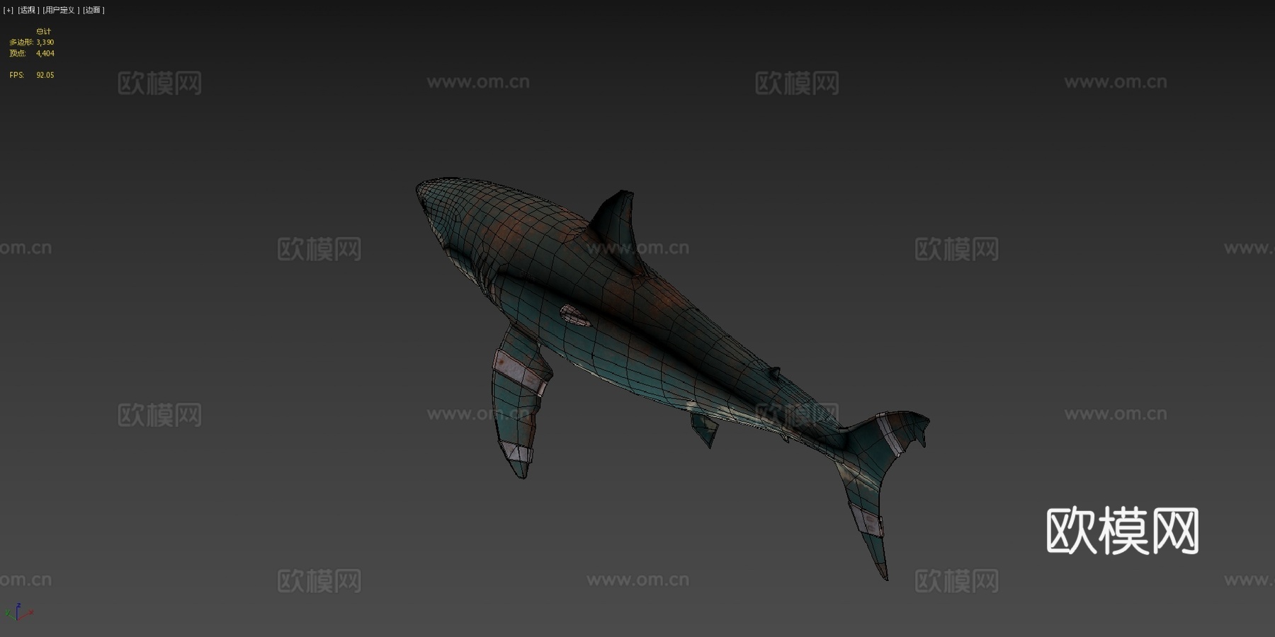 火星鲨鱼3d模型下载（渲染图4）