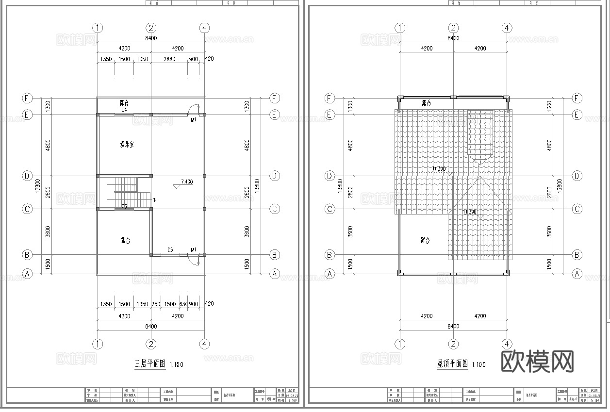 乡村自建房别墅建筑 最新全套施工图设计cad施工图