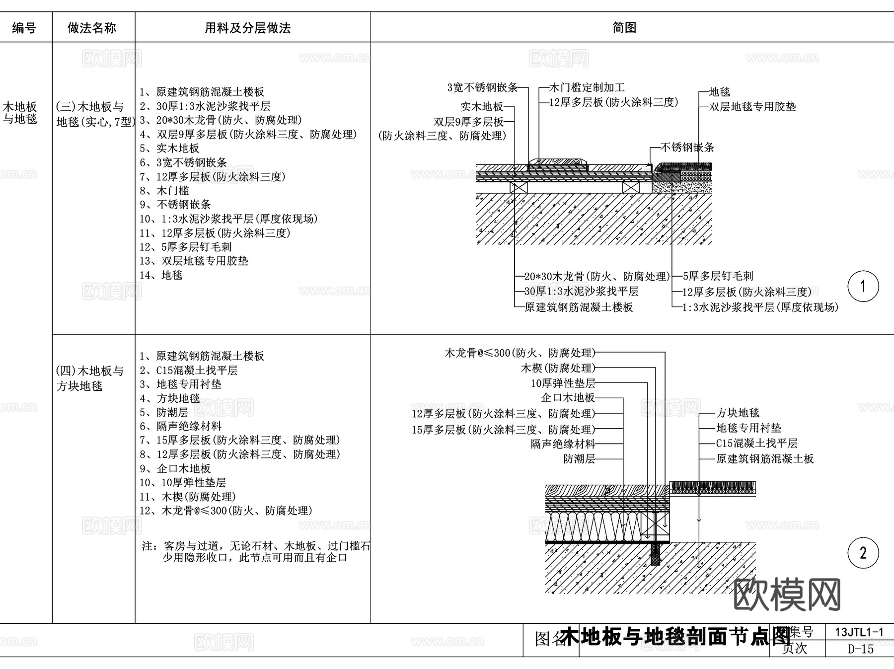 铺地地面地板CAD施工图集cad施工图cad施工图