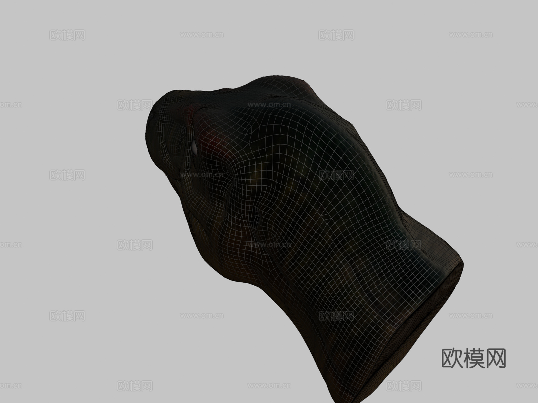 霸王龙头部研究3d模型下载（渲染图2）