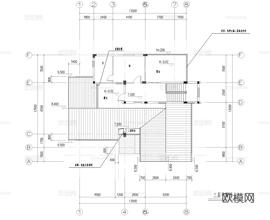 乡村自建房别墅建筑 最新全套施工图设计cad施工图