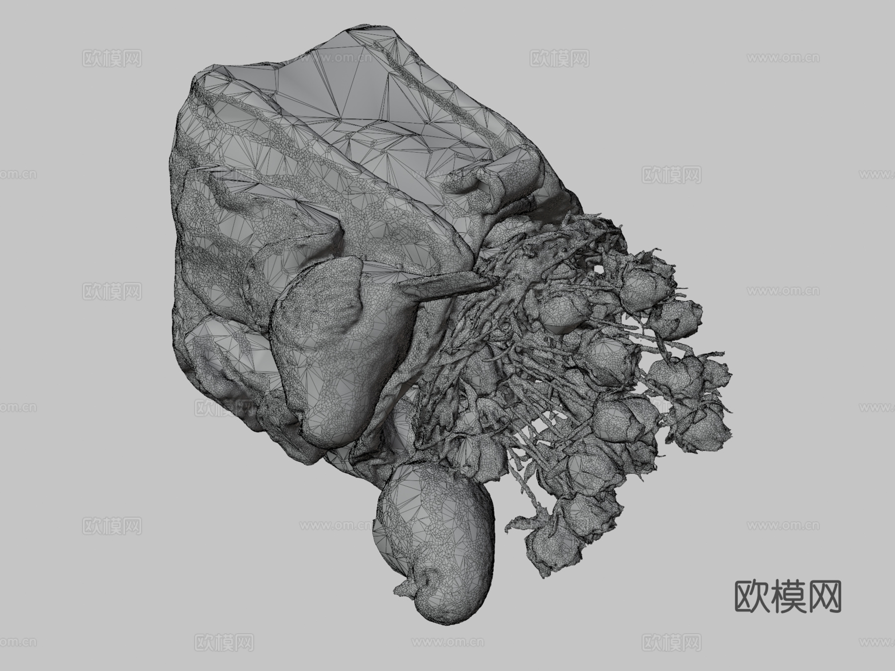 鸟与玫瑰3d模型下载（渲染图3）