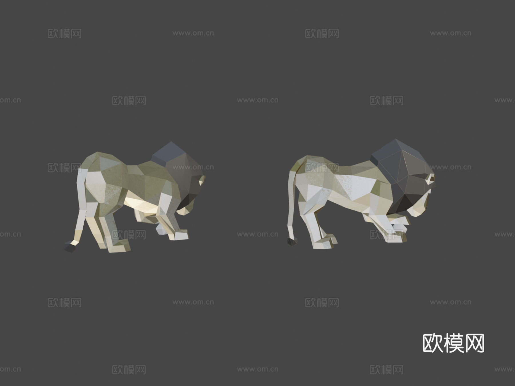 狮子3d模型下载（渲染图8）