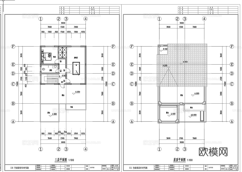 乡村自建房别墅建筑 最新全套施工图设计cad施工图