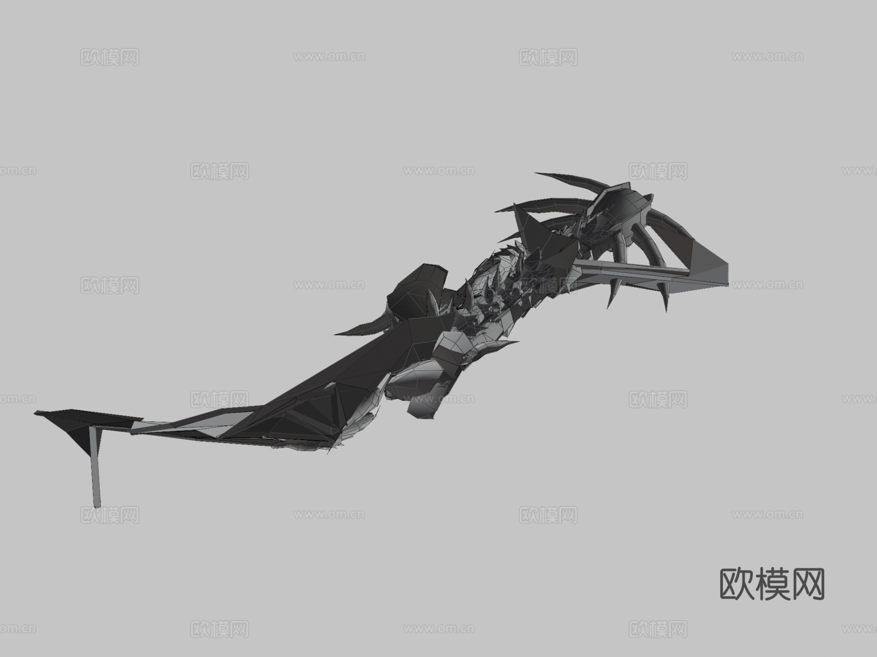 电龙3d模型下载（渲染图3）