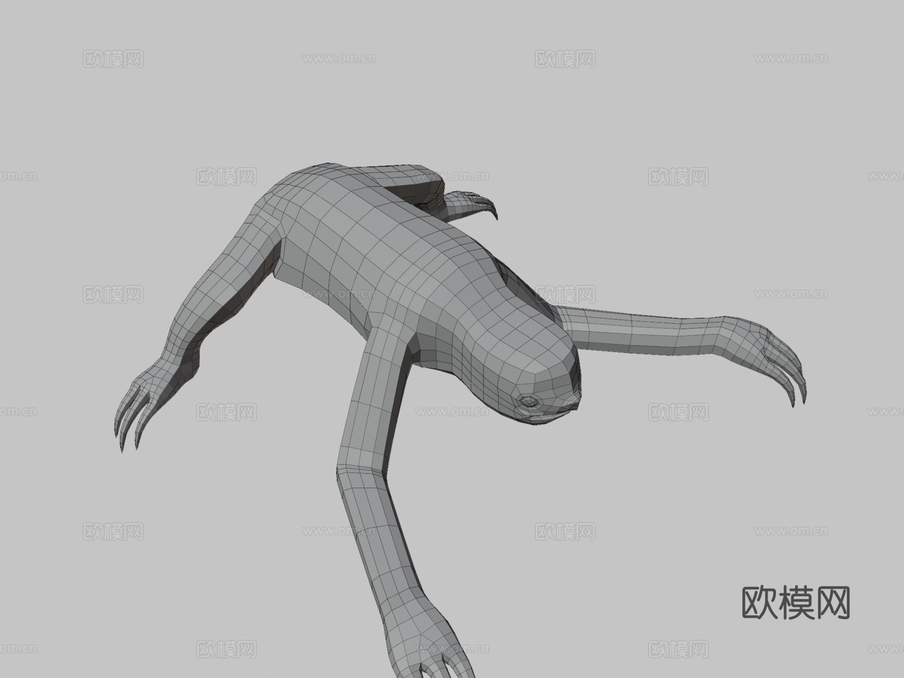 树懒3d模型下载（渲染图3）