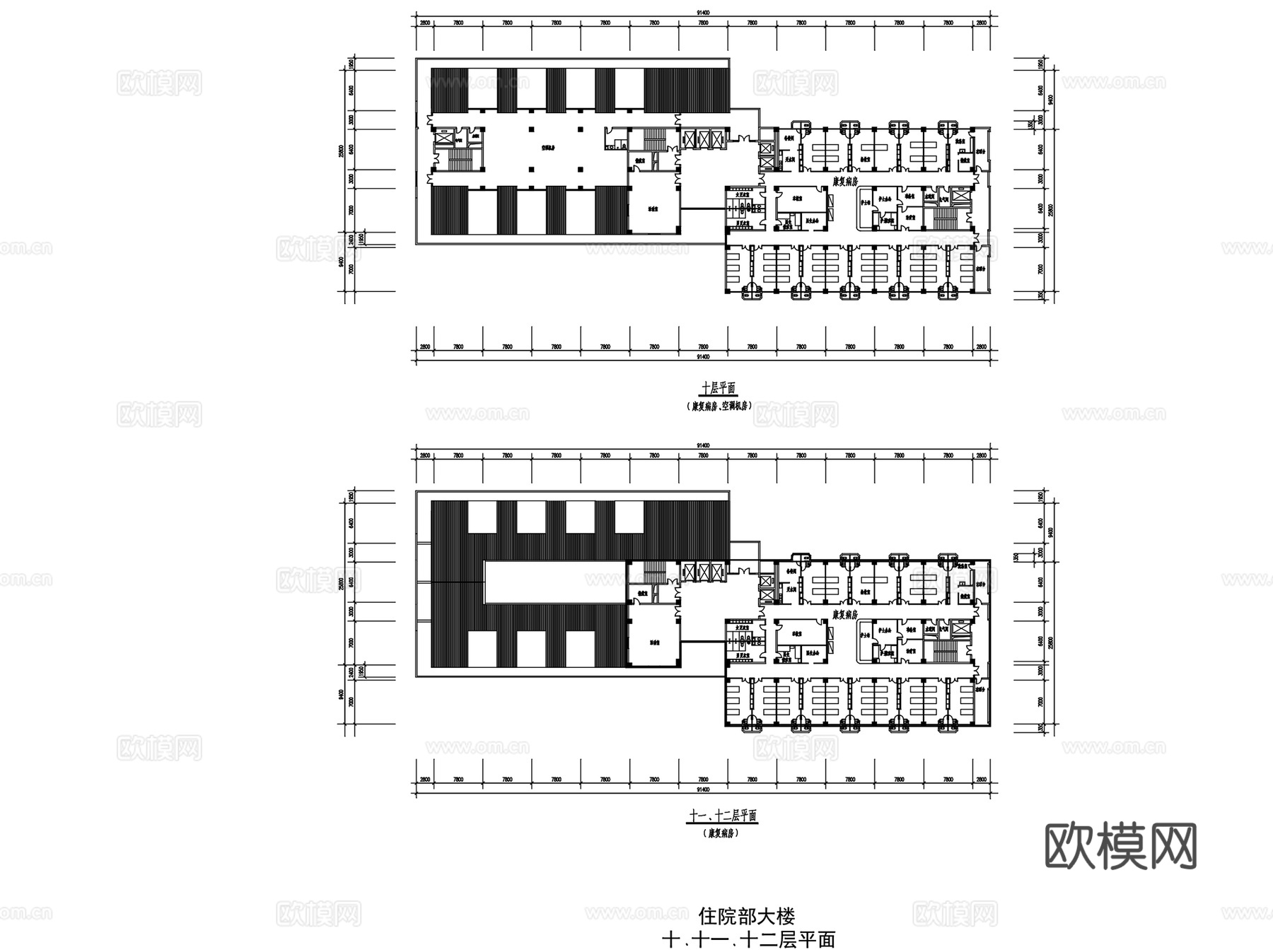 绍兴人民医院建筑CAD施工图集cad施工图