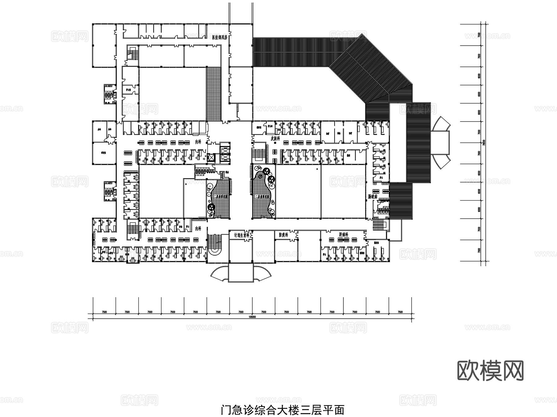 绍兴人民医院建筑CAD施工图集cad施工图