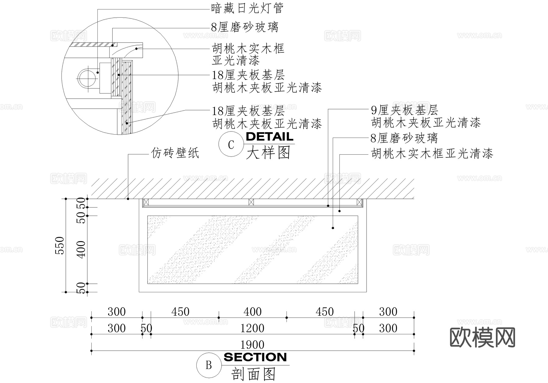 玄关隔断节点 柜子cad施工图