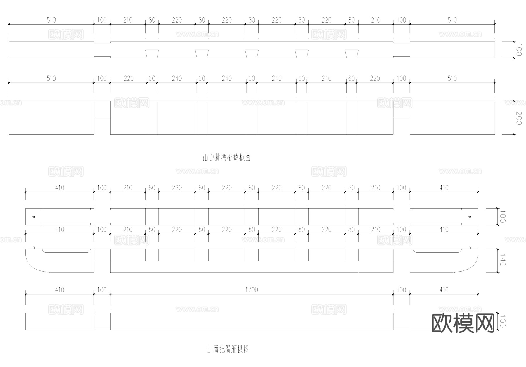 牌楼角科斗拱节点古建筑CAD施工详图cad施工图