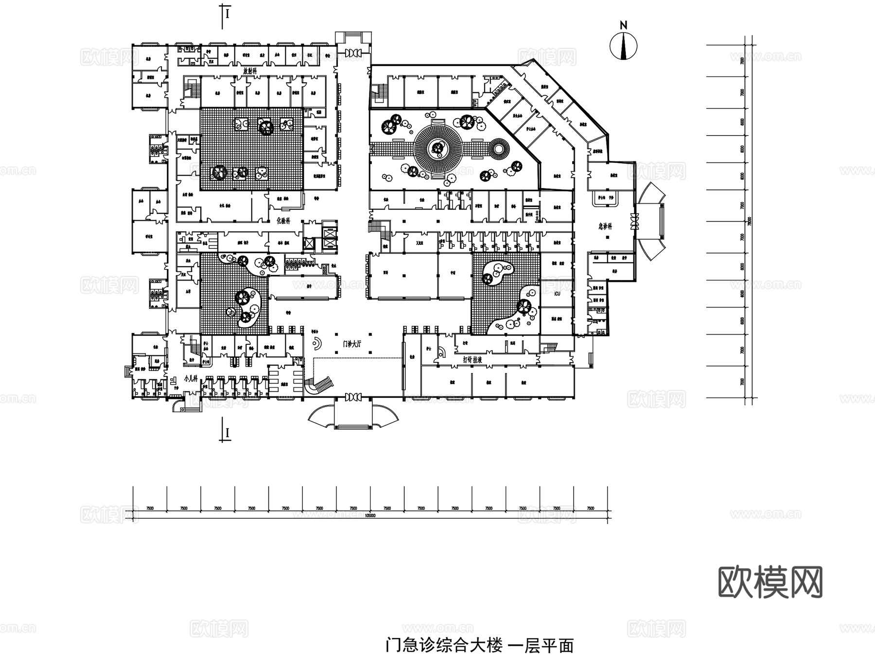 绍兴人民医院建筑CAD施工图集cad施工图