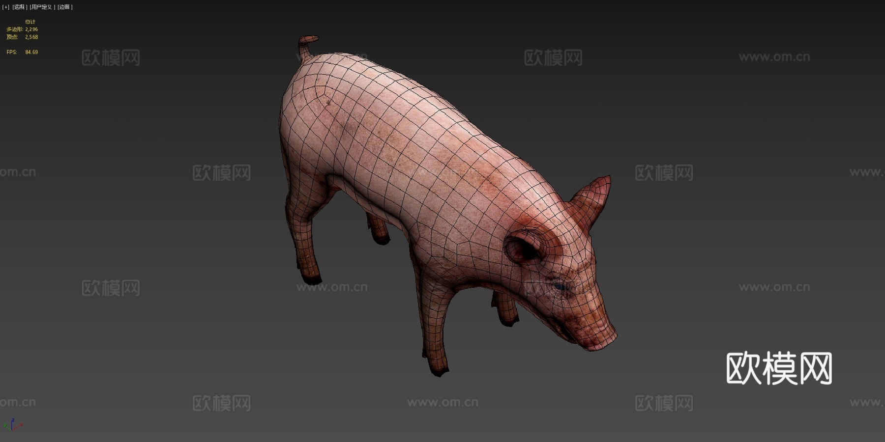 脏猪3d模型3d模型下载（渲染图4）