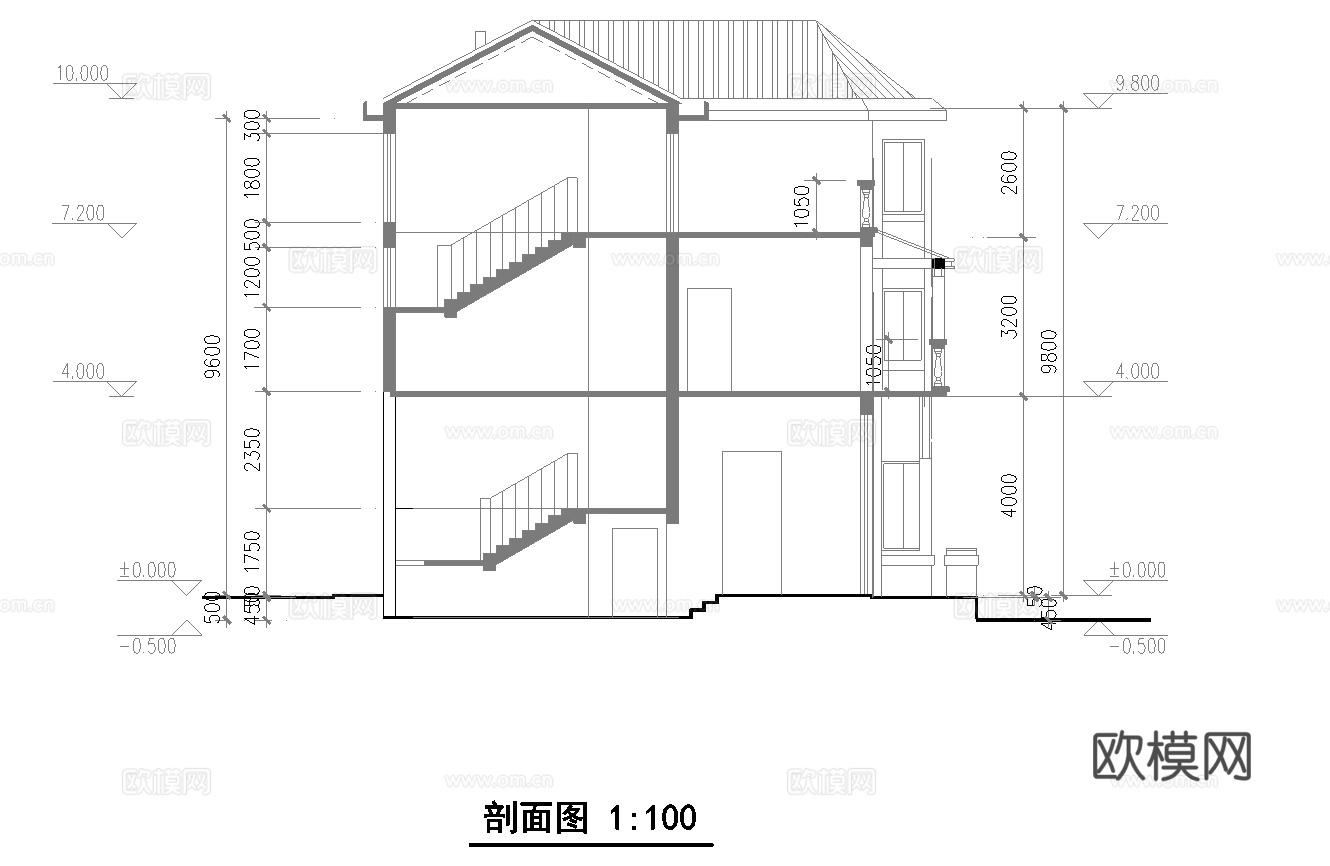 乡村自建房别墅建筑  最新全套施工图设计cad施工图