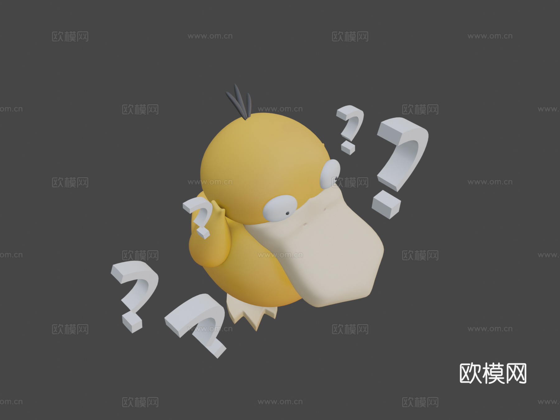 可达鸭3d模型下载（渲染图7）