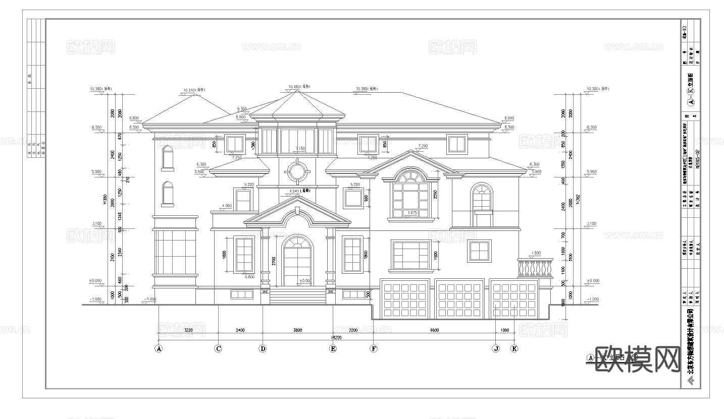 乡村自建房别墅建筑 最新全套施工图设计cad施工图