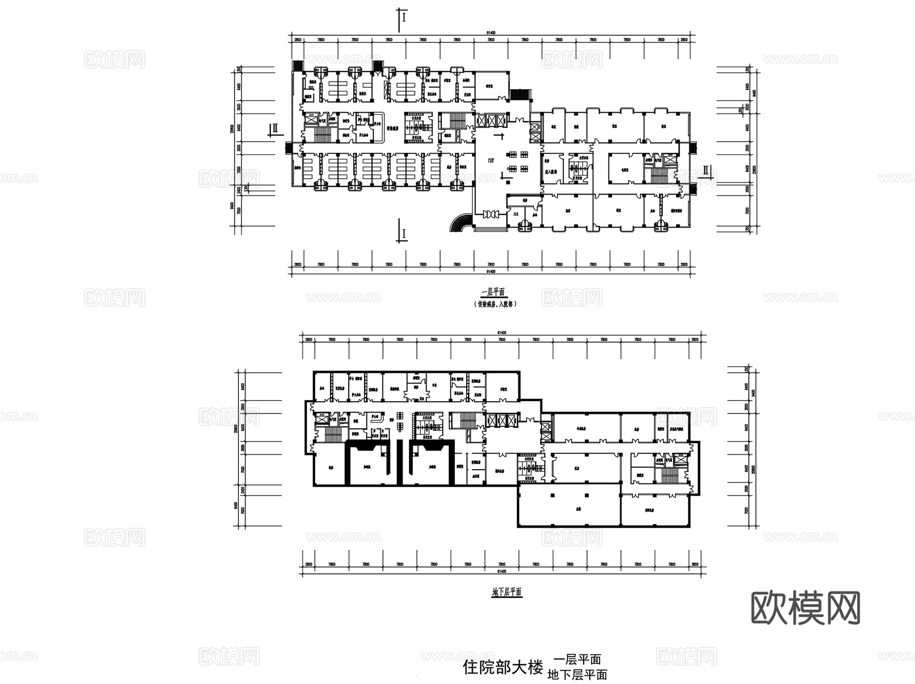 绍兴人民医院建筑CAD施工图集cad施工图