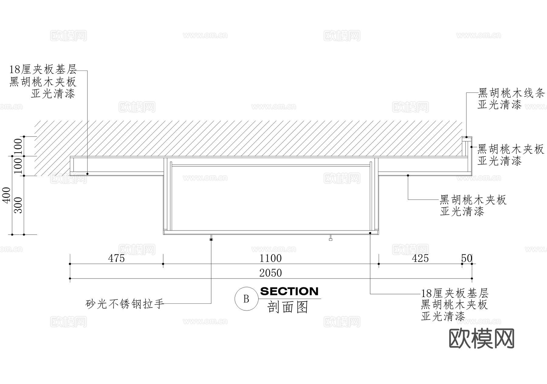 玄关隔断节点 柜子置物架cad施工图