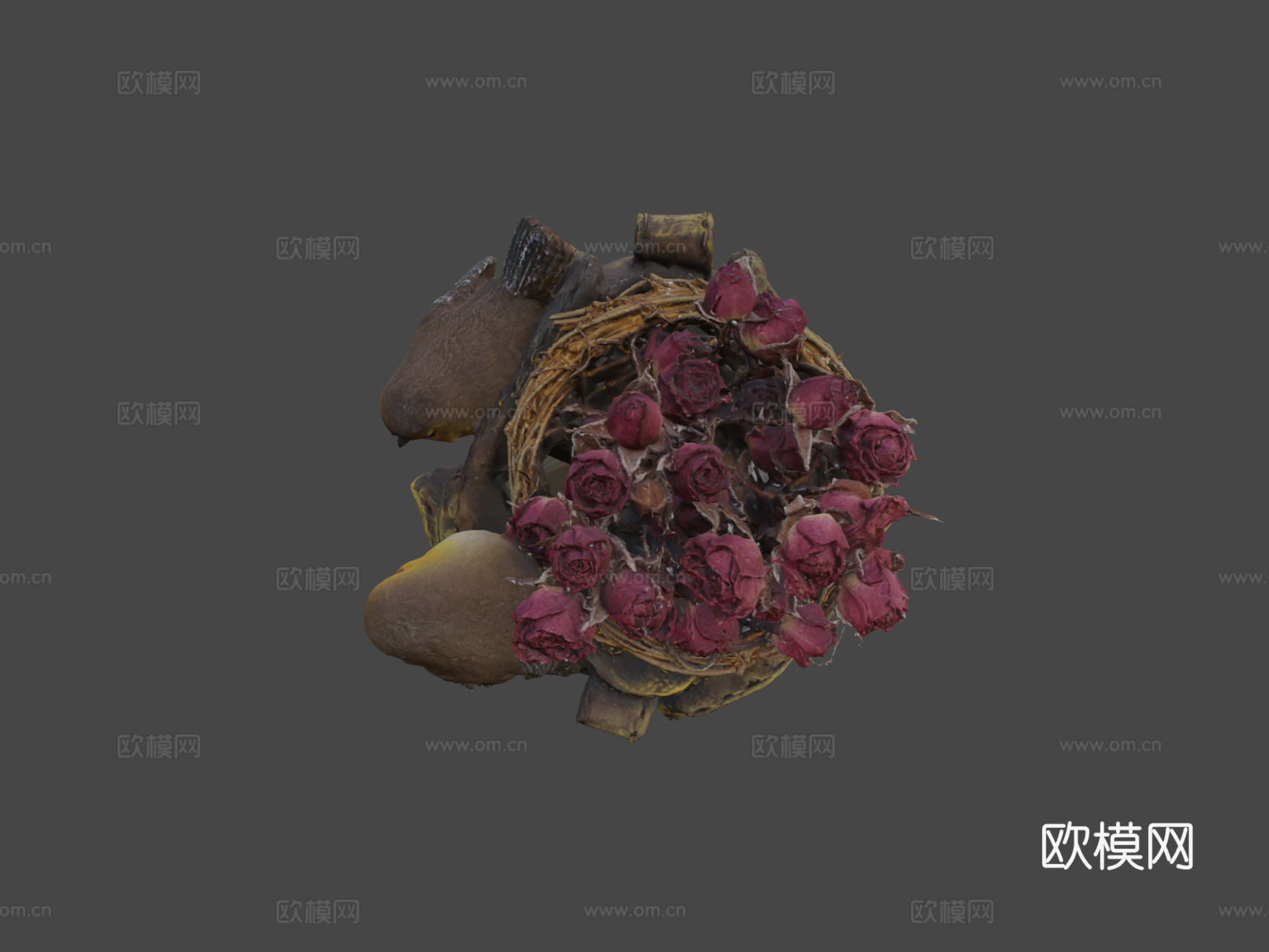 鸟与玫瑰3d模型下载（渲染图5）