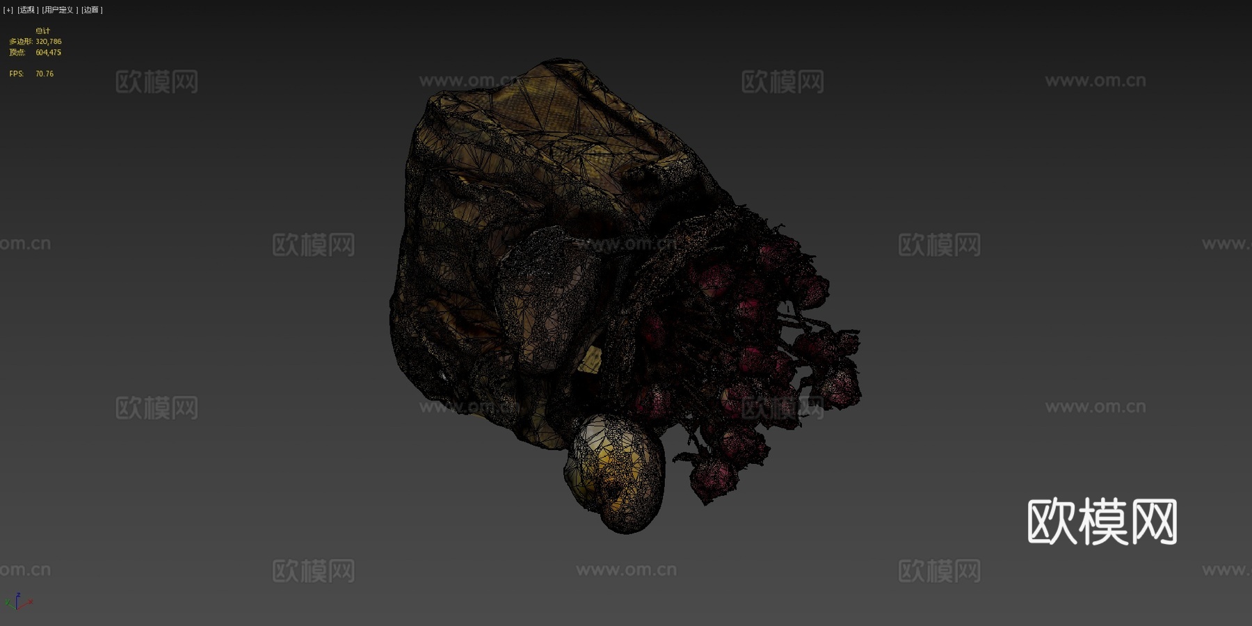 鸟与玫瑰3d模型下载（渲染图4）