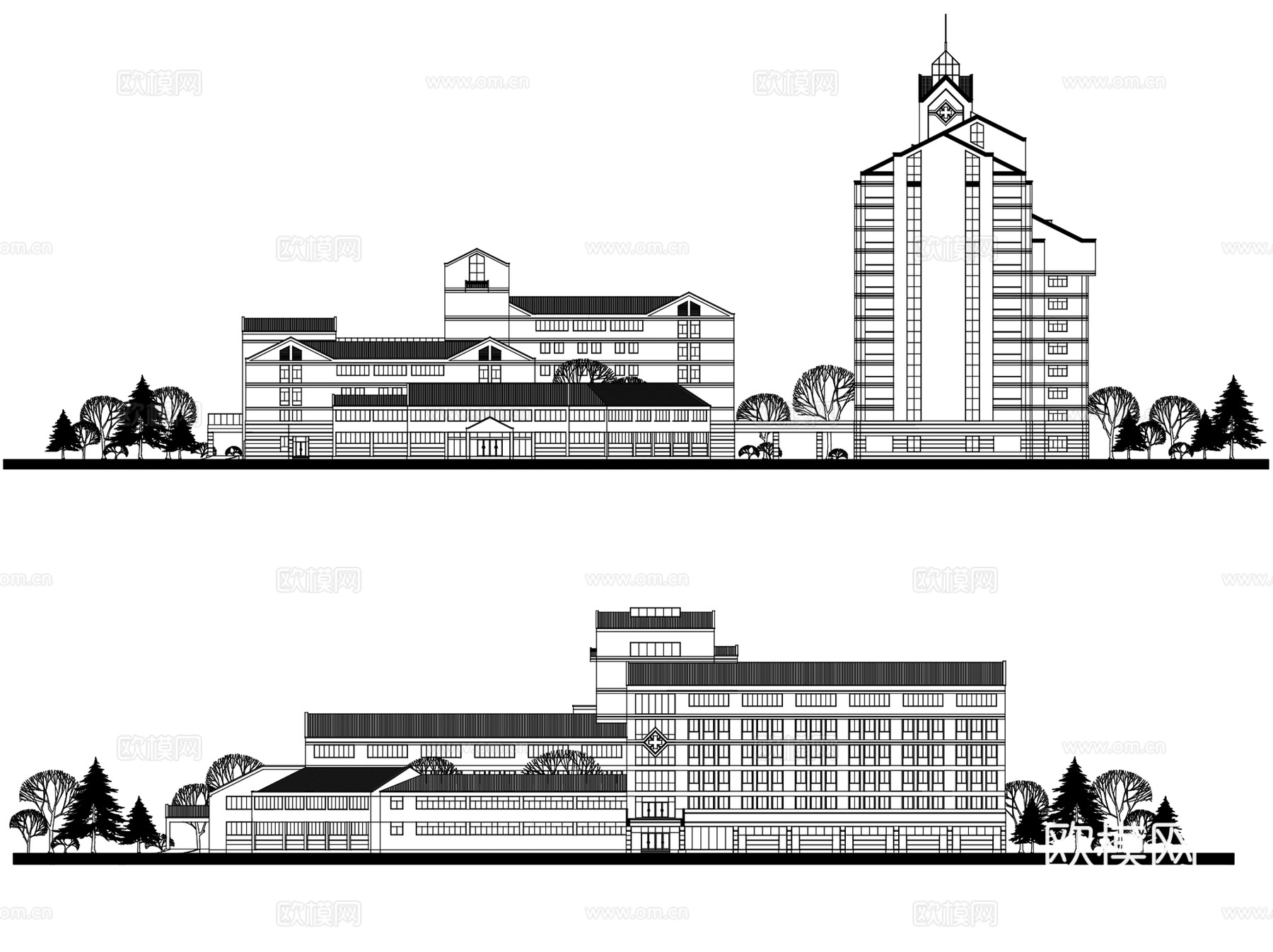 绍兴人民医院建筑CAD施工图集cad施工图