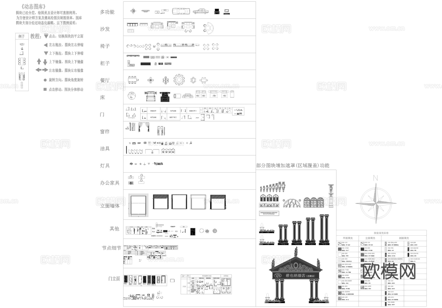 动态CAD图块cad施工图