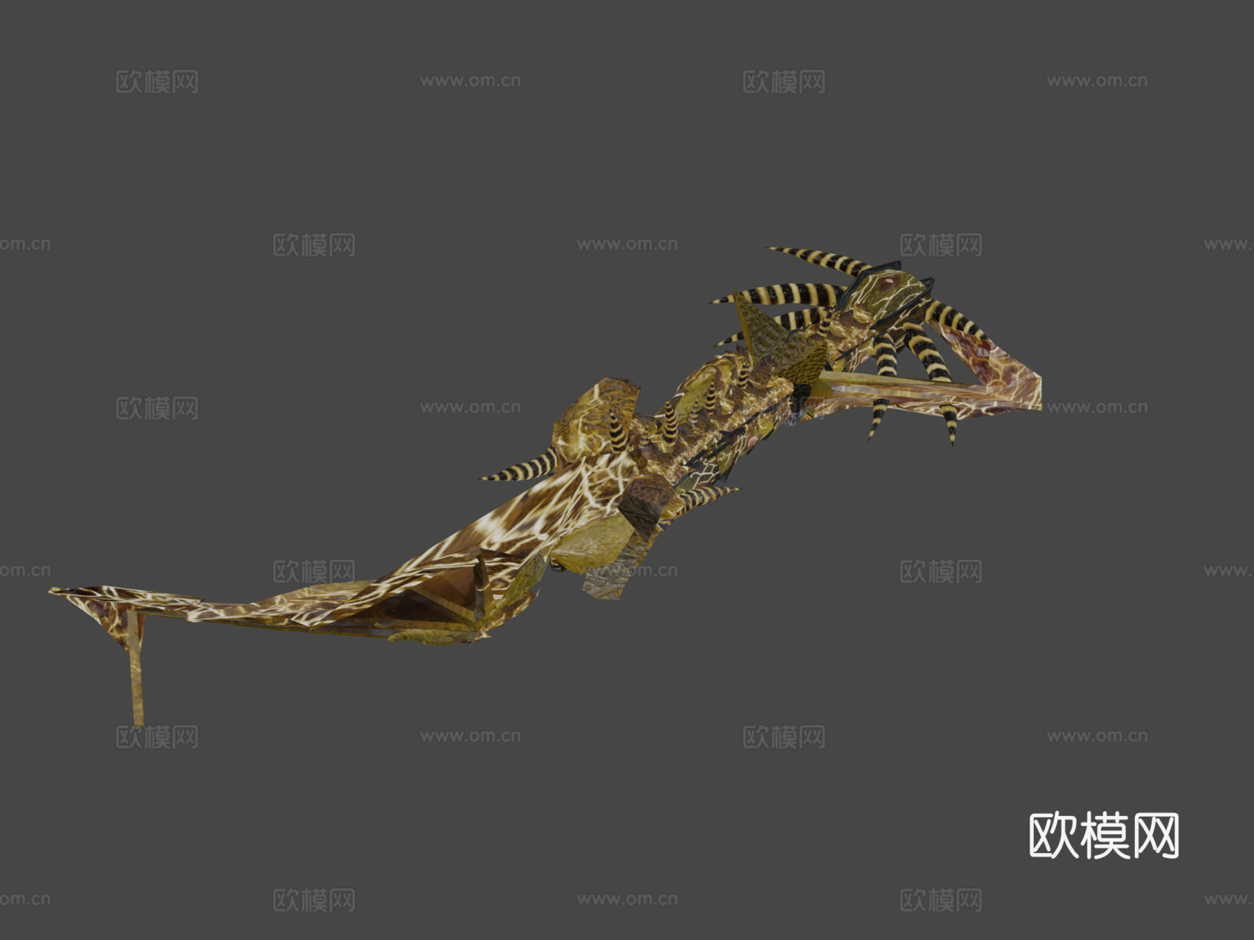 电龙3d模型下载（渲染图1）