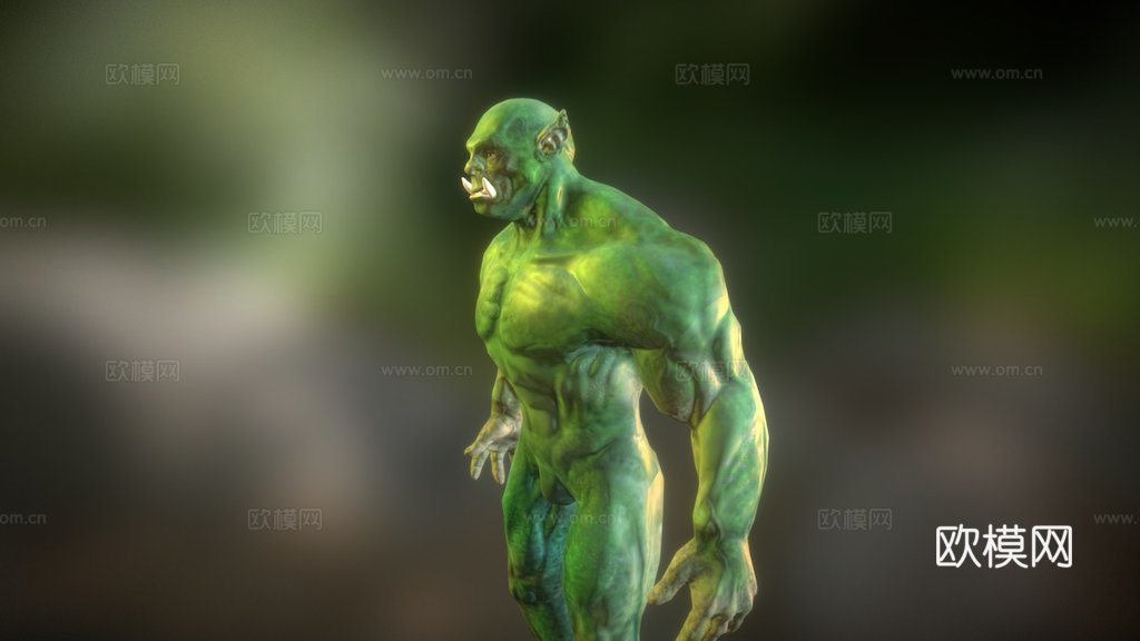 兽人蛮兵3d模型下载（渲染图1）