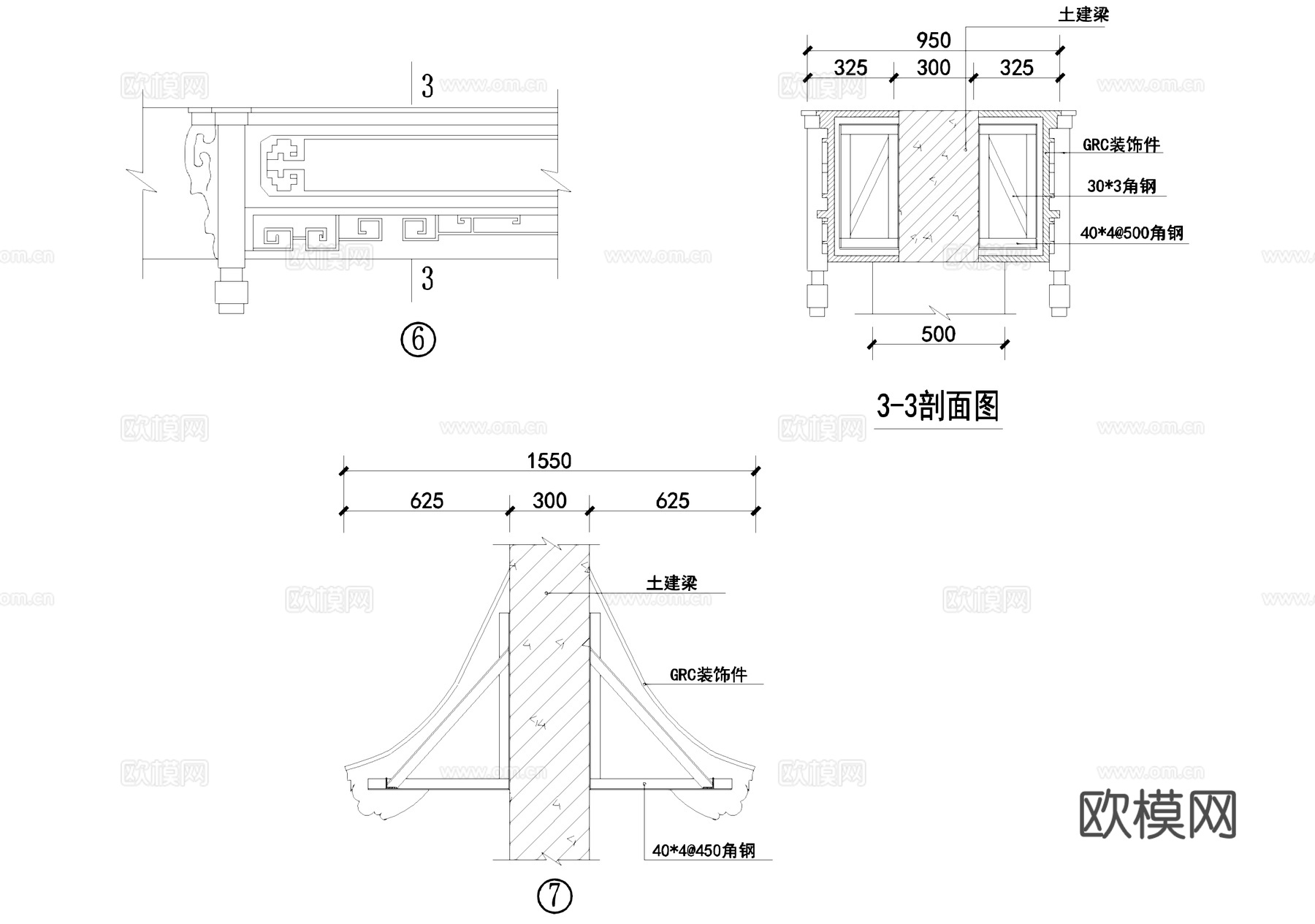 南派古典牌坊牌楼古建筑CAD施工图cad施工图cad施工图
