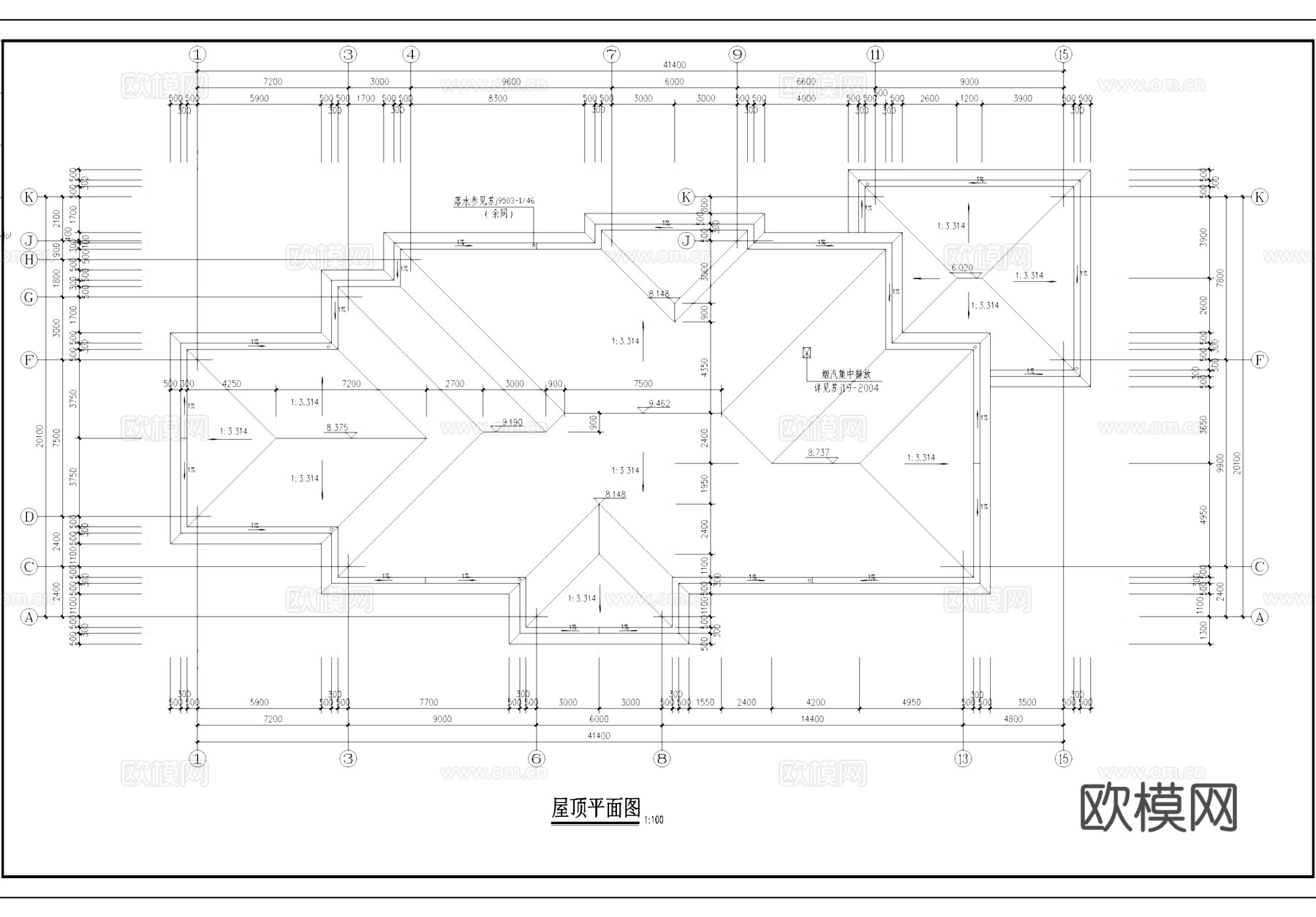 欧式风格幼儿园建筑CAD施工图cad施工图