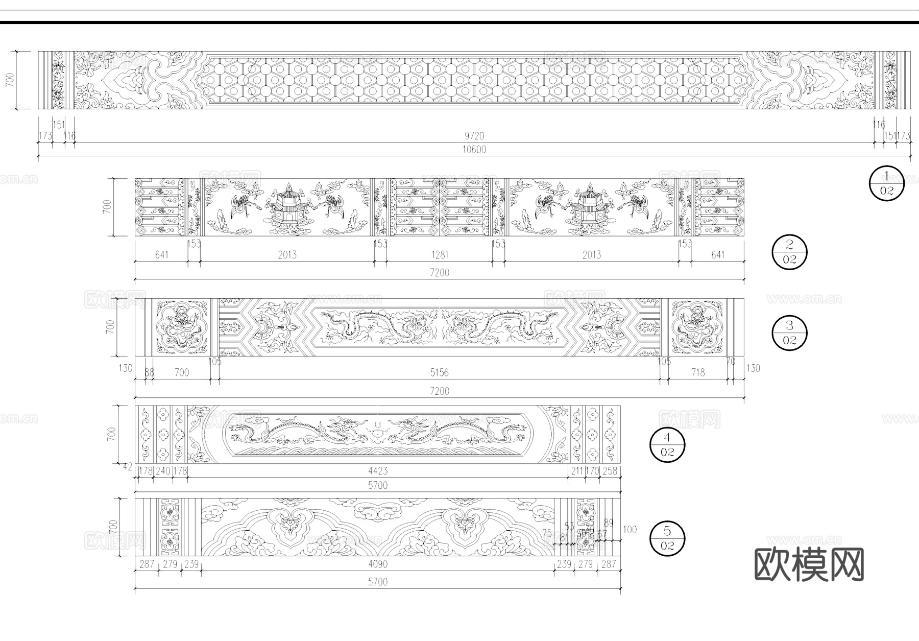 三山湖旅游牌坊牌楼古建筑CAD施工图cad施工图
