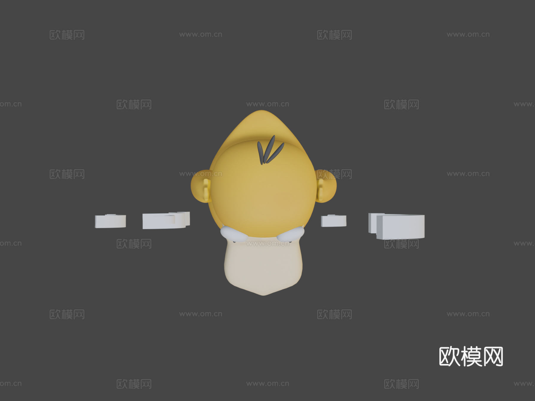 可达鸭3d模型下载（渲染图6）