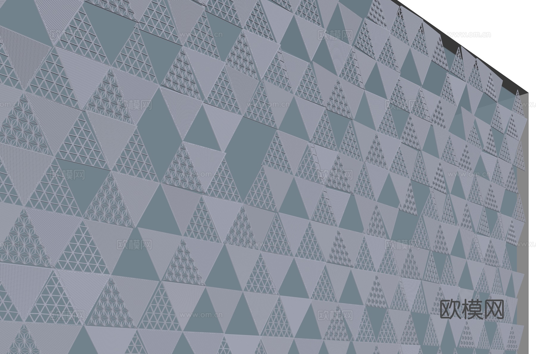 现代孔板 孔板 外墙孔板 装饰墙 外墙护墙板 铝板孔板su模型