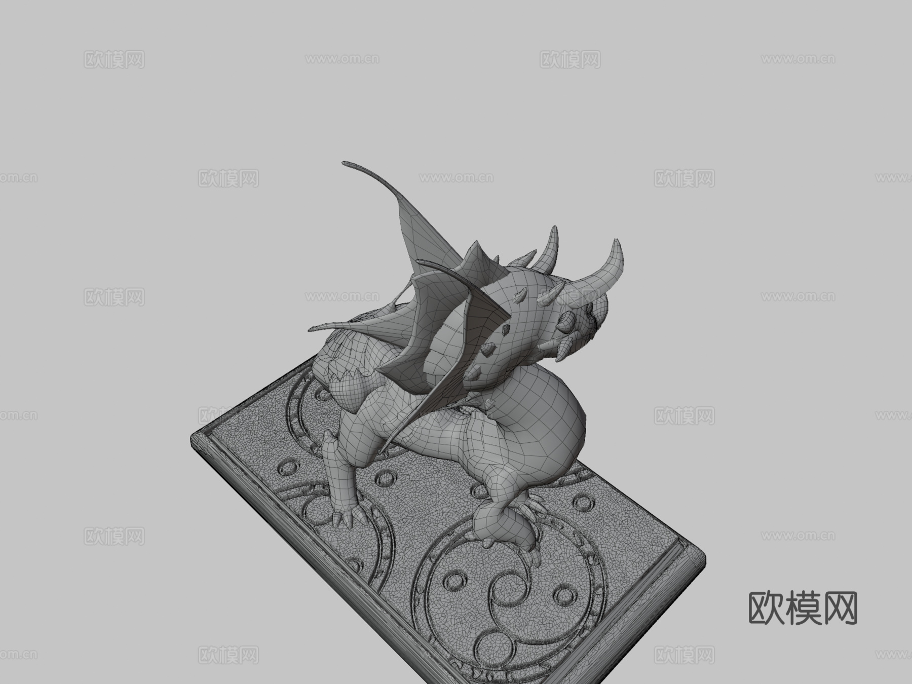 龙壁虎3d模型下载（渲染图3）