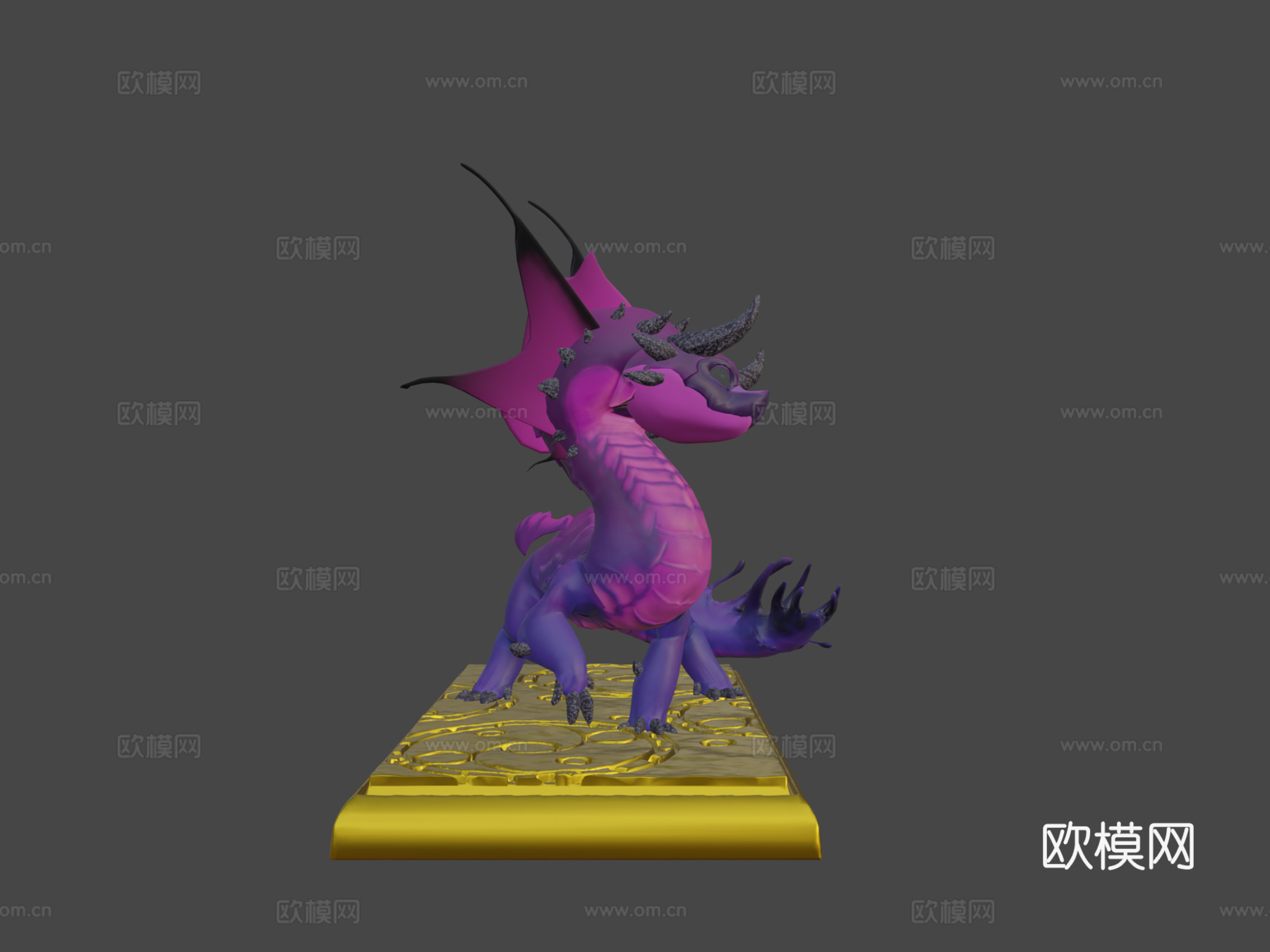 龙壁虎3d模型下载（渲染图6）